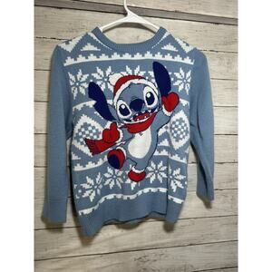 Sweater Kids Disney's Stitch Lilo and Stitch Graphic Small M Blue Long Sleeve